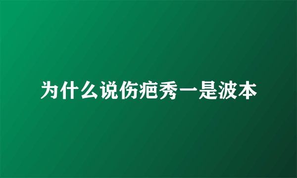 为什么说伤疤秀一是波本
