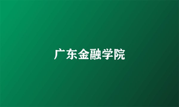 广东金融学院