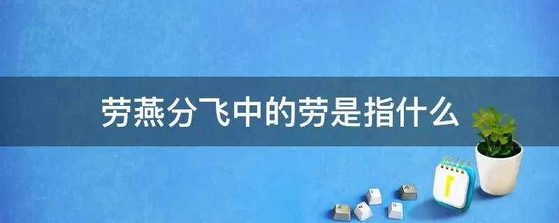 劳燕分飞中的劳是指什么