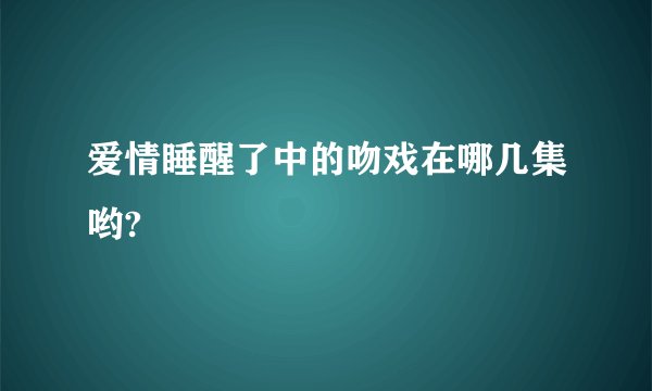 爱情睡醒了中的吻戏在哪几集哟?
