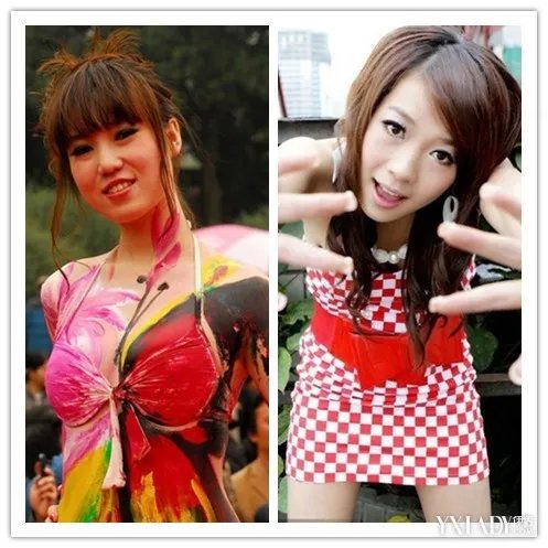 张筱雨PK汤芳！出位大胆的美体艺术照对比