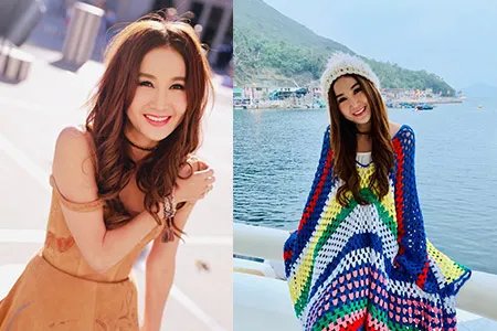 温碧霞开花店晒多张美图 穿红色吊带裙表情惹眼