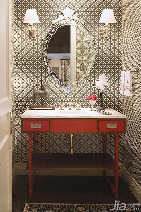 古典气质VS清新淡雅 15款个性卫浴壁纸推荐