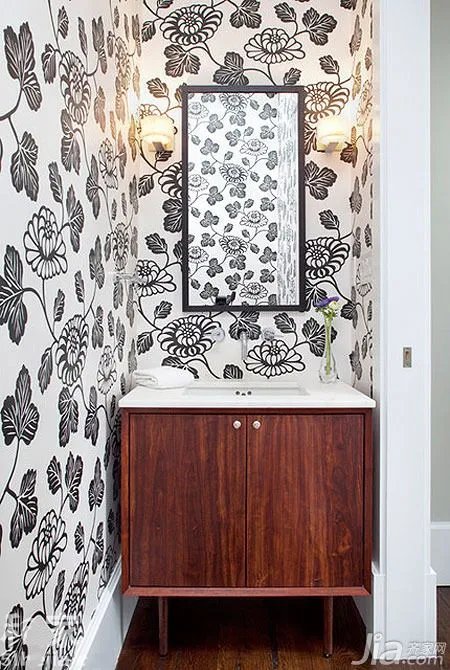 古典气质VS清新淡雅 15款个性卫浴壁纸推荐