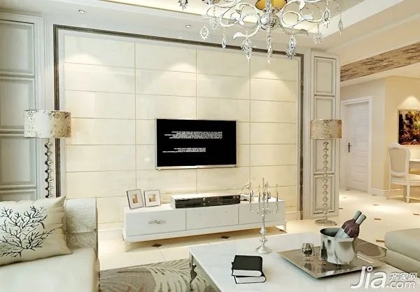 37图现代简约电视背景墙 打造时尚家居风