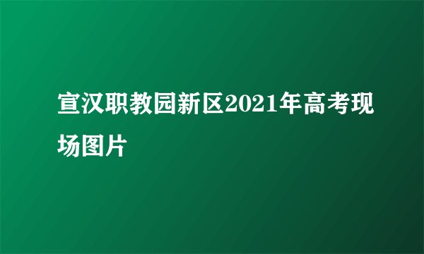 宣汉职教园新区2021年高考现场图片
