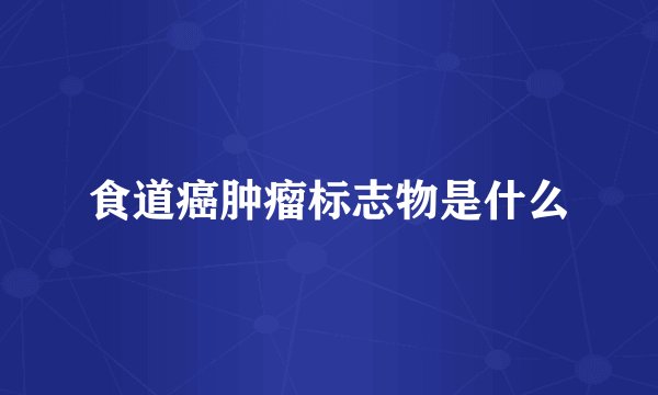 食道癌肿瘤标志物是什么