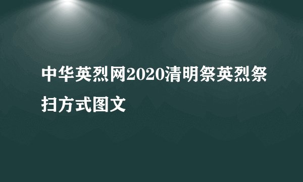 中华英烈网2020清明祭英烈祭扫方式图文