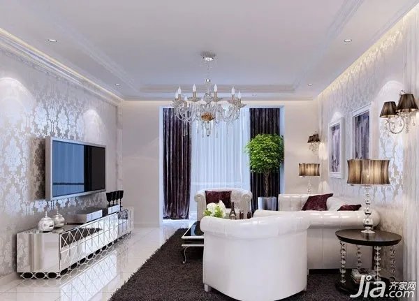 37图现代简约电视背景墙 打造时尚家居风