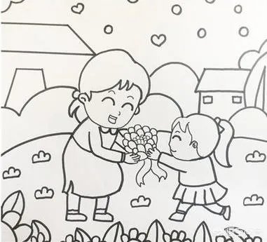母亲节送给妈妈的画，孩子送妈妈的画怎么画？