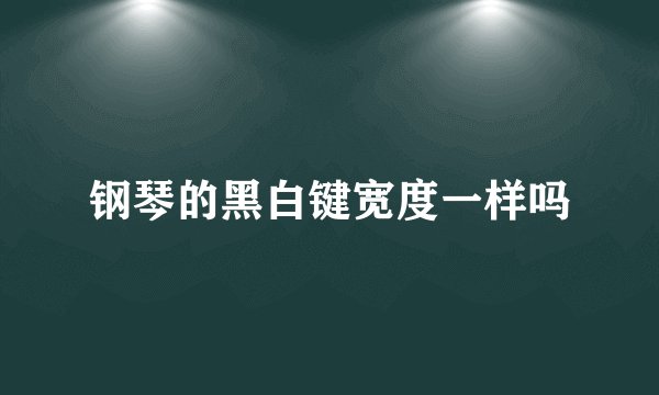 钢琴的黑白键宽度一样吗
