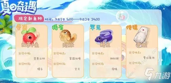 《摩尔庄园》黑森林全鱼类出现时间介绍 黑森林钓鱼图文教程