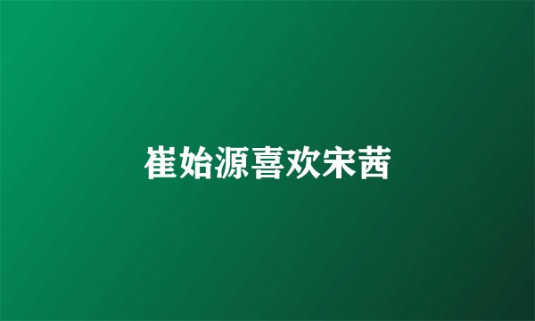 崔始源喜欢宋茜