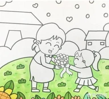 母亲节送给妈妈的画，孩子送妈妈的画怎么画？