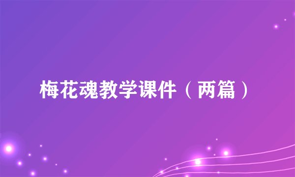梅花魂教学课件（两篇）