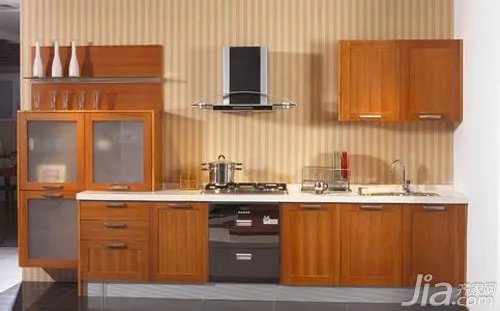 6套一字型橱柜效果图 小厨房转得开