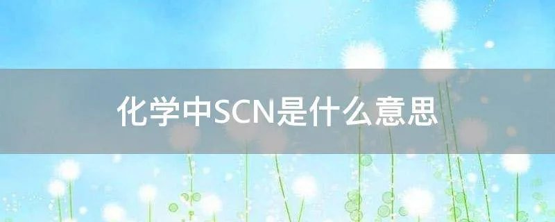 化学中SCN是什么意思