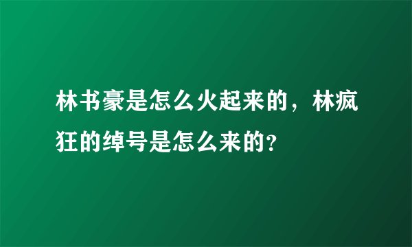 林书豪是怎么火起来的，林疯狂的绰号是怎么来的？