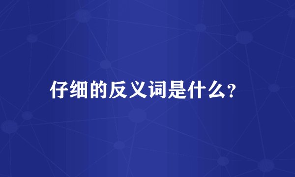 仔细的反义词是什么？