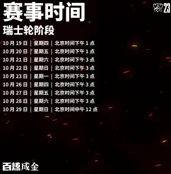 《英雄联盟》全球总决赛2023赛程介绍