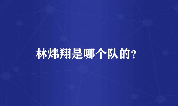 林炜翔是哪个队的？