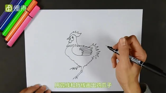 公鸡简笔画