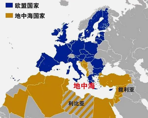 世界地图中的叙利亚