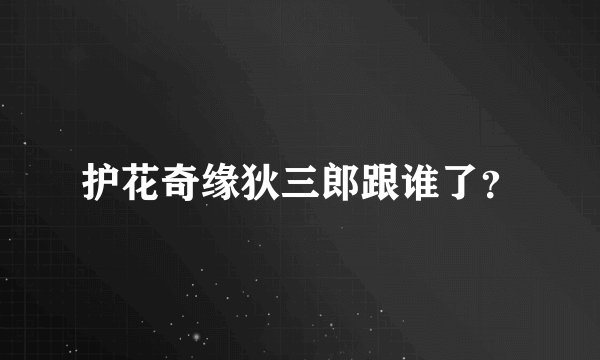 护花奇缘狄三郎跟谁了？