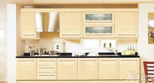 6套一字型橱柜效果图 小厨房转得开