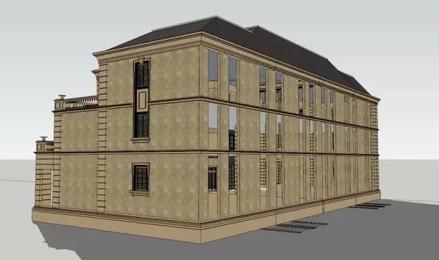 各种风格的石材别墅效果图