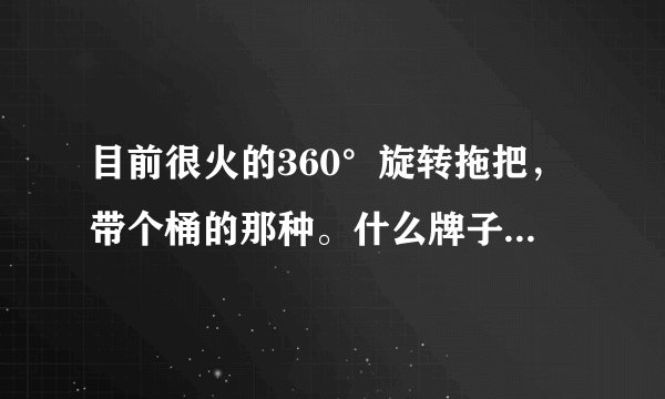 目前很火的360°旋转拖把，带个桶的那种。什么牌子的好？求用过的人详细建议。做广告的请自觉走开~