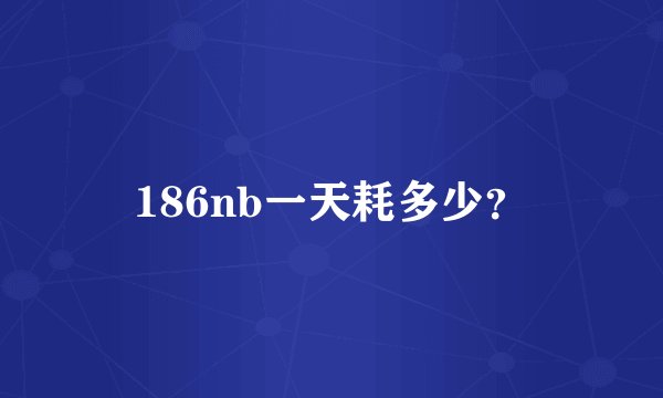 186nb一天耗多少？