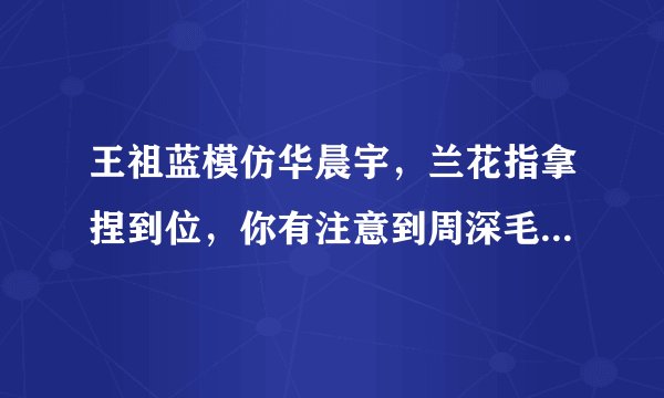王祖蓝模仿华晨宇，兰花指拿捏到位，你有注意到周深毛不易的表情吗？