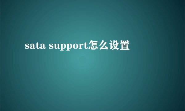 sata support怎么设置
