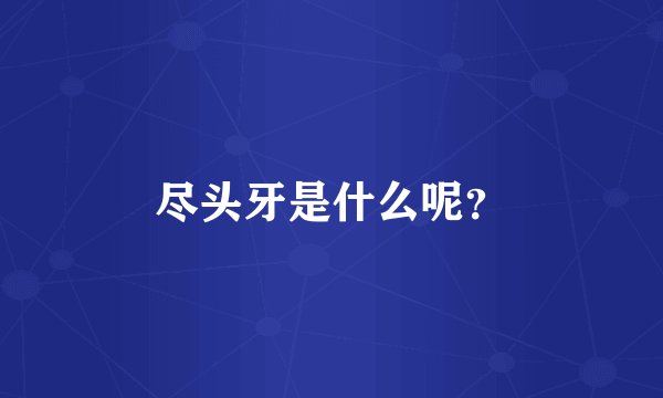 尽头牙是什么呢？