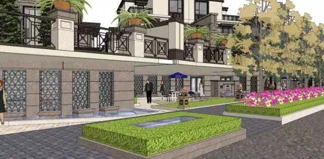 各种风格的石材别墅效果图