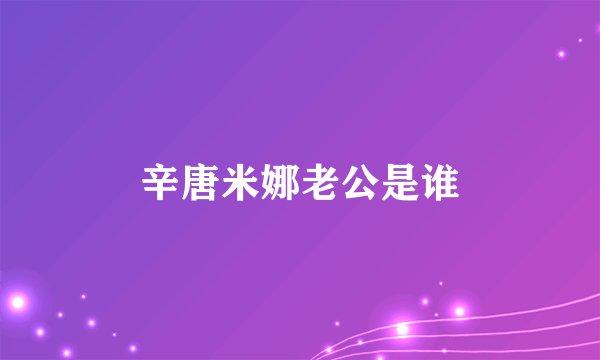 辛唐米娜老公是谁