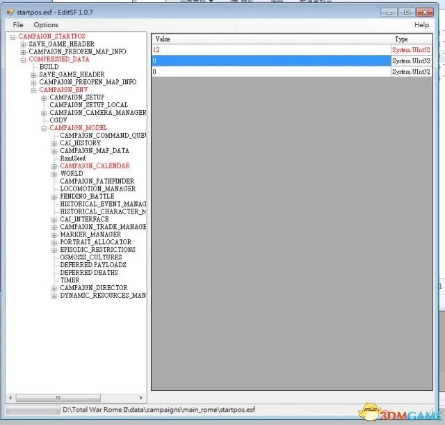 罗马2：全面战争 修改1年4回合方法教学 1分钟搞定