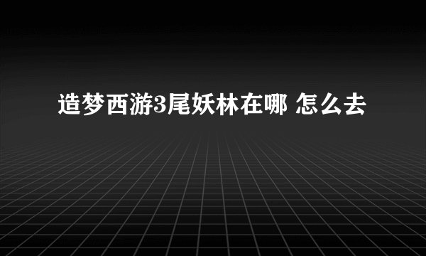 造梦西游3尾妖林在哪 怎么去