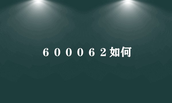 ６０００６２如何