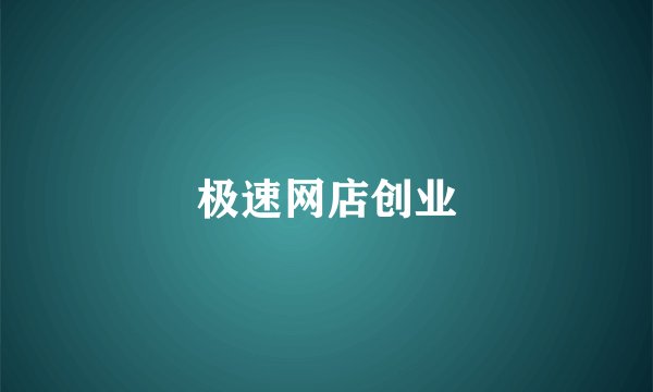 极速网店创业