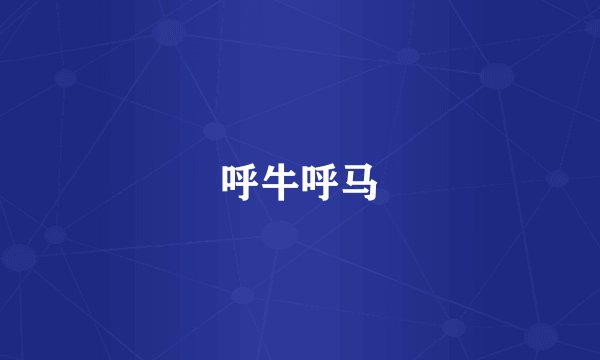 呼牛呼马