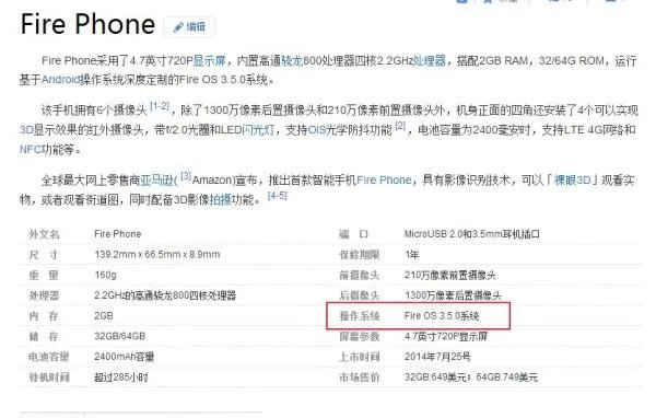 fire phone是什么系统
