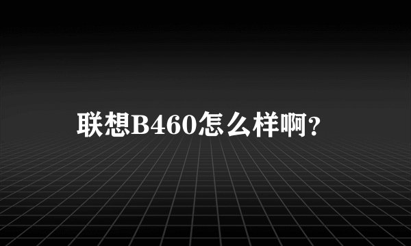 联想B460怎么样啊？