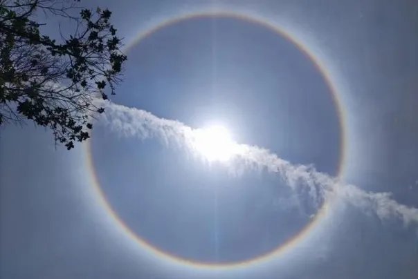 南方多地出现日晕景观