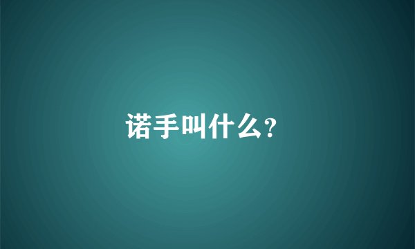 诺手叫什么？