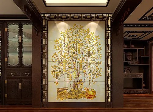 隐形门电视背景墙效果图 隐形门电视背景墙一体化设计