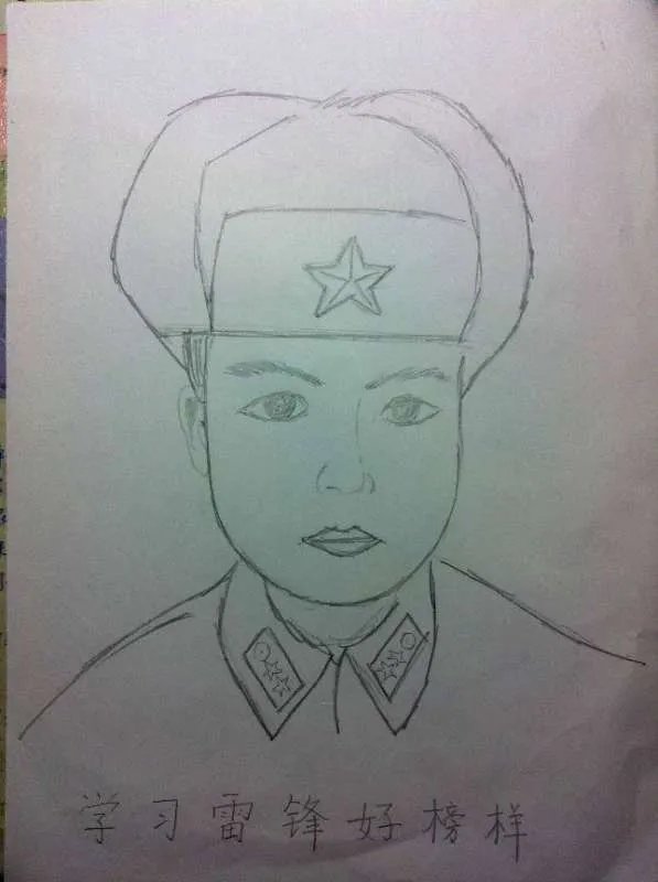 雷锋怎么画简单又漂亮