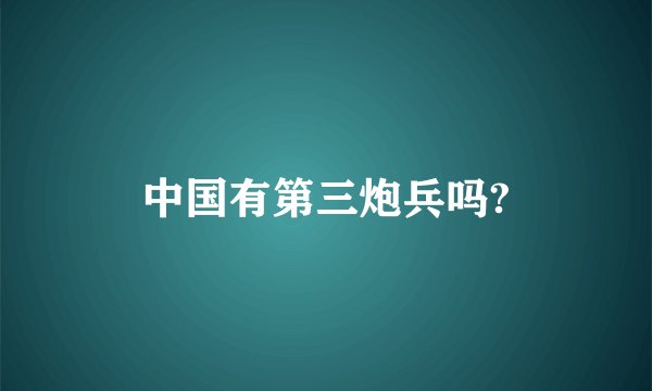 中国有第三炮兵吗?