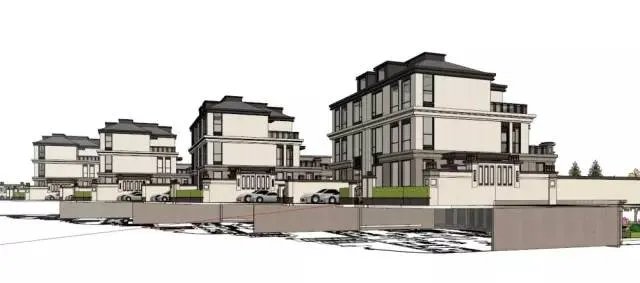 各种风格的石材别墅效果图